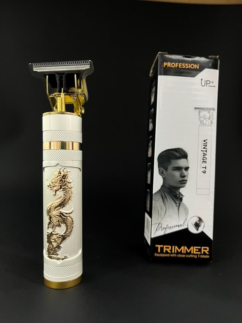 ماشین اصلاح سفید طلایی فلزی T9