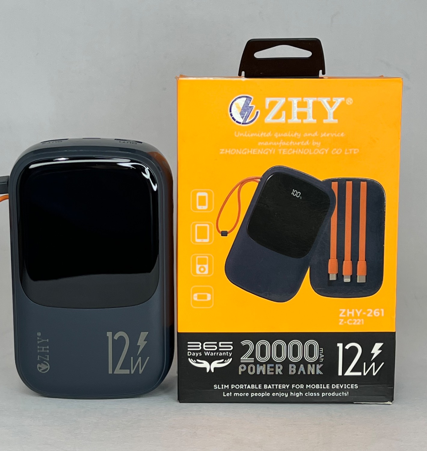 پاوربانک ZHY با ظرفیت 20000 میلی آمپر مدل ZHY-261
