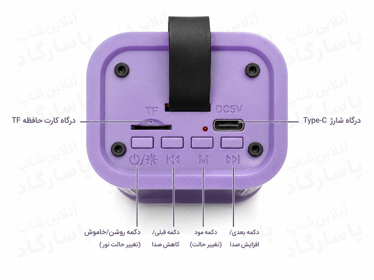 اسپیکر بلوتوثی قابل حمل مدل ARMOUR A036-PLUS اصلی