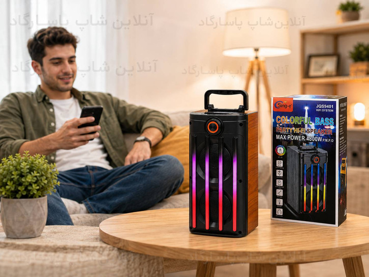 اسپیکر بلوتوثی قابل حمل SING-E مدل JQS9401