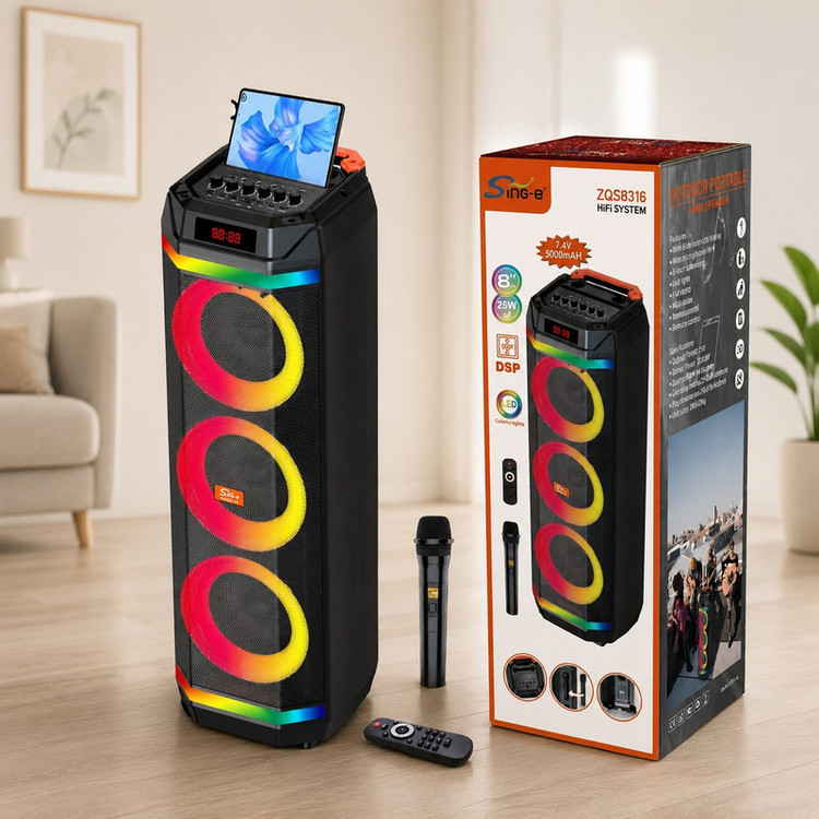 اسپیکر بلوتوثی قابل حمل SING-E مدل ZQS8316