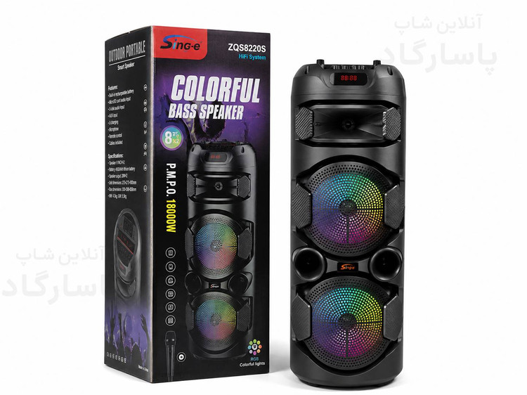 اسپیکر بلوتوثی قابل حمل SING-E مدل ZQS8220S