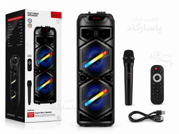 اسپیکر بلوتوثی قابل حمل SING-E مدل ZQS8233