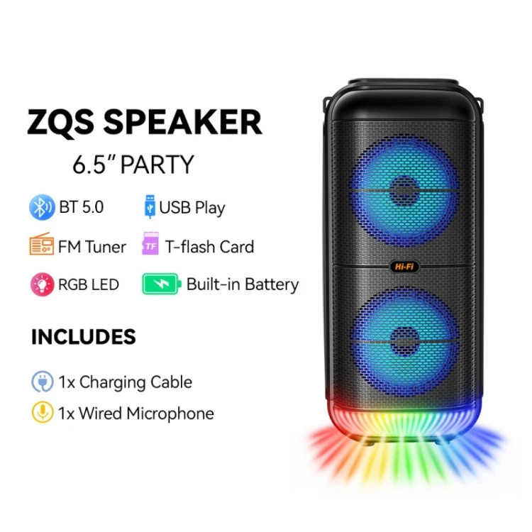 اسپیکر بلوتوثی قابل حمل SING-E مدل ZQS6227